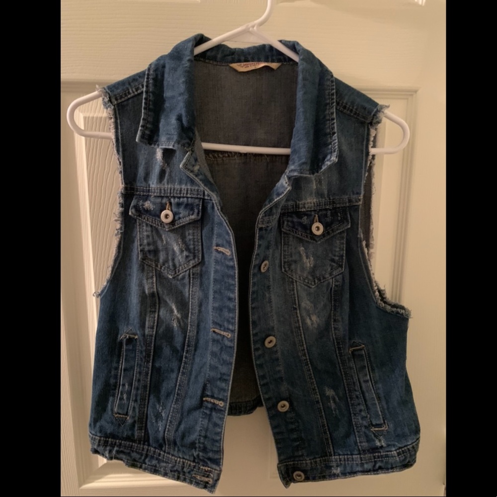 Jean crop vest